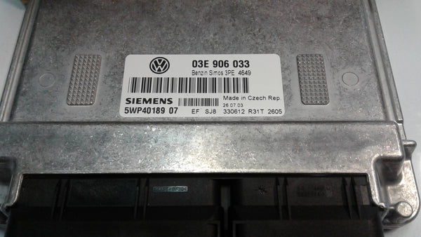 03E906033 Engine ECU VW POLO 2002/2007 MOTOR AZQ