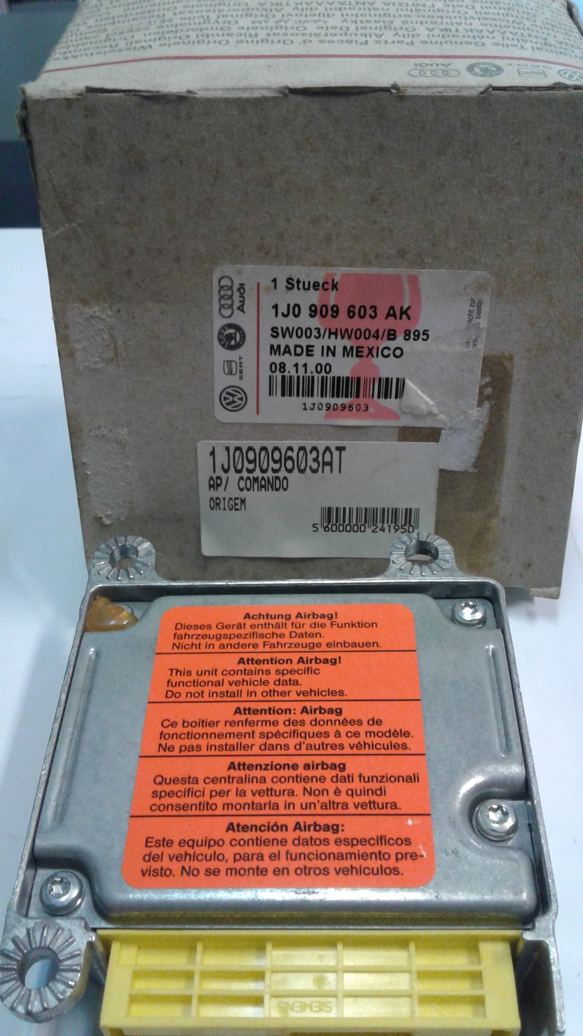 1J0909603AK  Airbag module