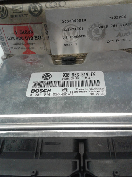 038906019EG Engine ECU SKODA SUPERB 2002/2007