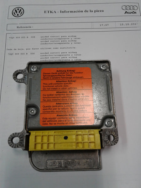 6Q0909605B 00E  AIRBAG MODULE