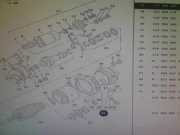 113904090 ENGINE BRUSH HOLDER