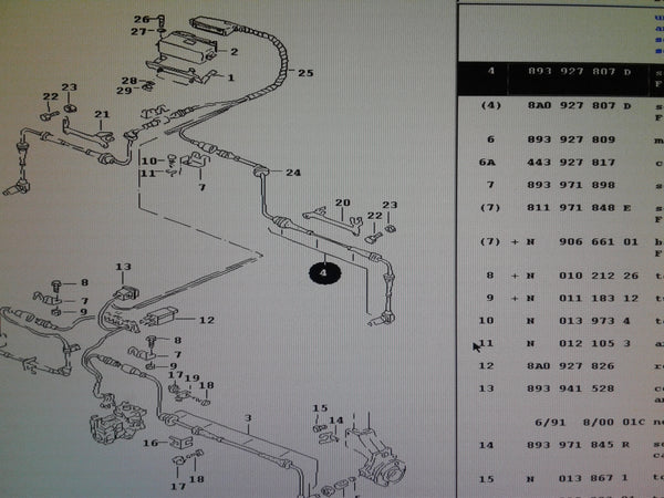 893927807D ABS SENSOR BACK