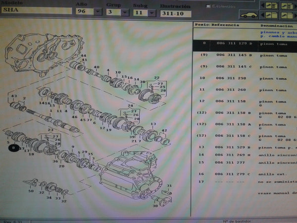 006311129D  change gear; 3.gear; Z=29/39