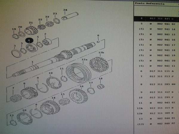 012311445G Ball bearing. 25 X 58 X 16