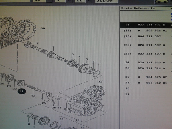 02A311531K    Shift wheel for reverse gear  Z-20