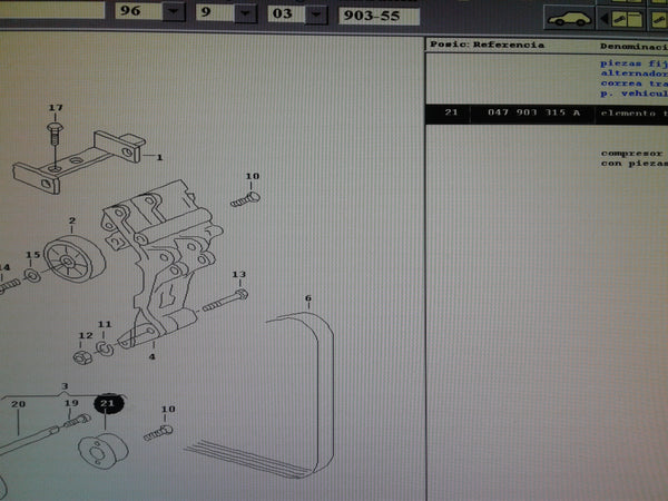 047903315A ribbed belt tensioner