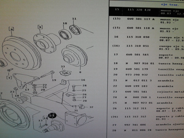 115320430 CAME BACK WHEEL