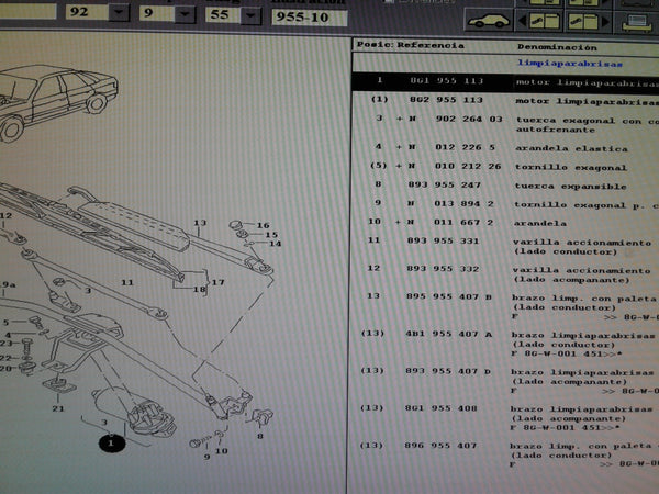 8G1955113 WIPER ENGINE FRONT AUDI