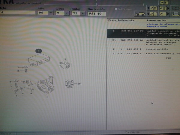 7M0953257FX CONTROL UNIT