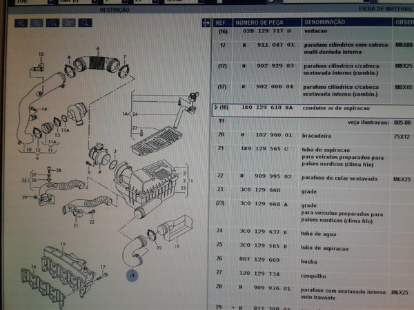 1K0129618BR Air guide