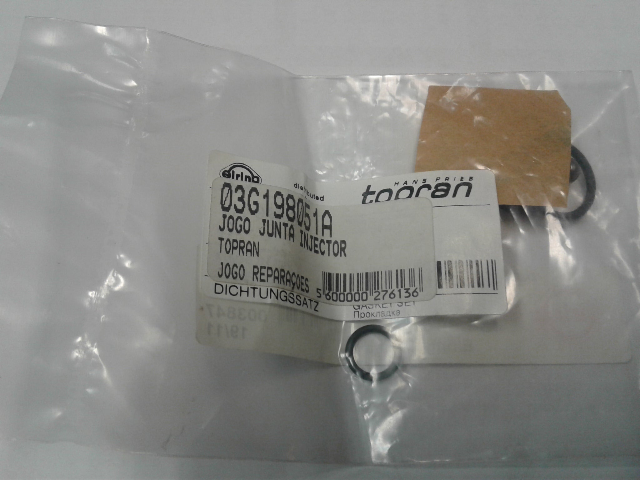 03G198051A Gasket set for pump/nozzle //TOPRAN