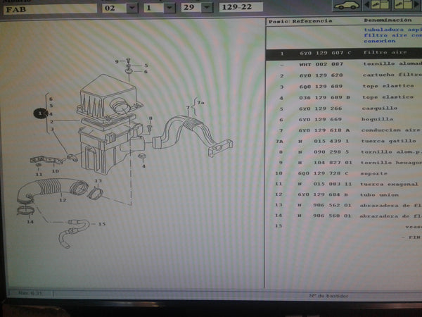 6Y0129607C  Air box complete