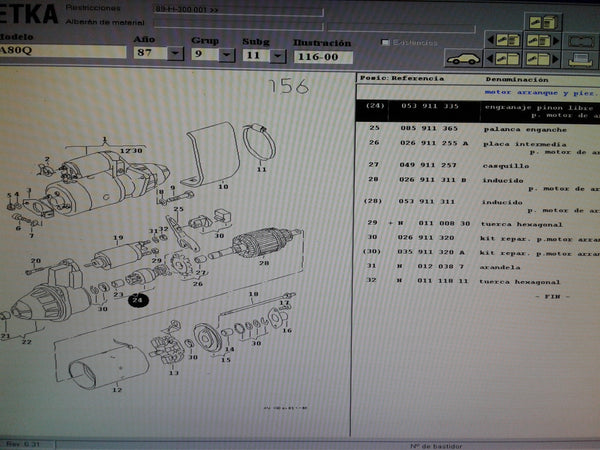 053911335 ENGINE GEAR START FREE WHEEL