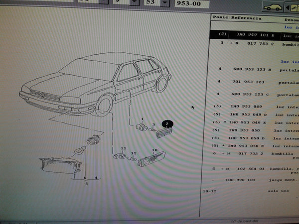 3A0949101B Turn signal, darkened