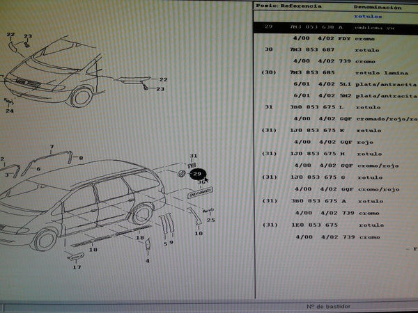 7M3853630A FDY VW emblem