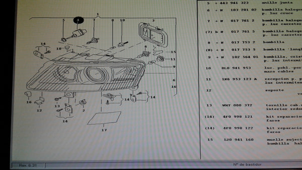 1K6941295 Headlight Range Motor