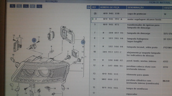 4F0941293A Genuine OEM Adjust Motor