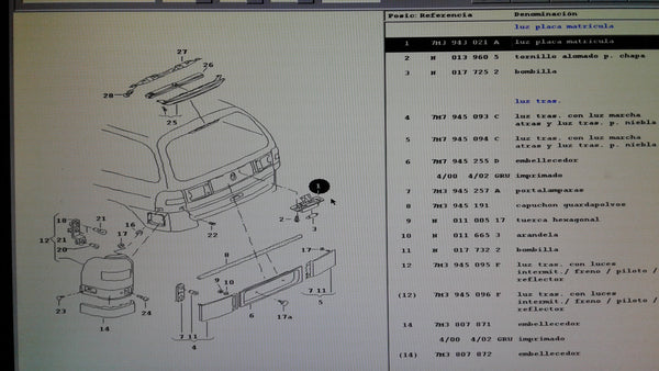 7M3943021A License Plate Light Unit