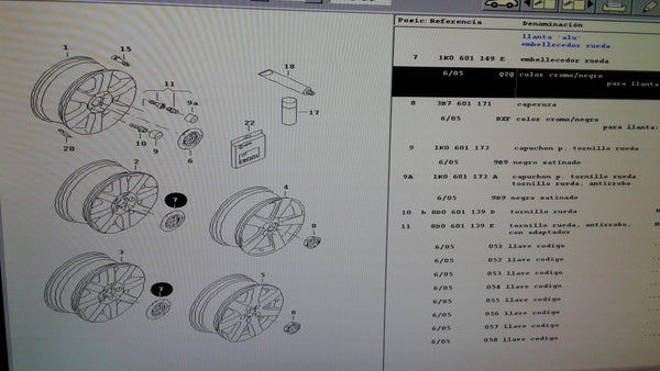 1K0601149E QZQ hub cap