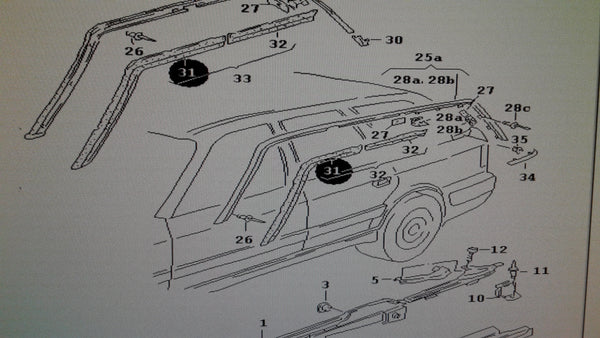 893853710 COVER TRIM RIGHT FRONT SATIN BLACK.