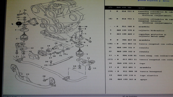 4B0199306=4B0199308 - SUPPORT ENGINE - RIGHT