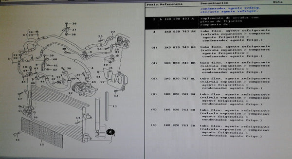 1K0298403A - ORIGINAL VW  Dryer, air conditioning