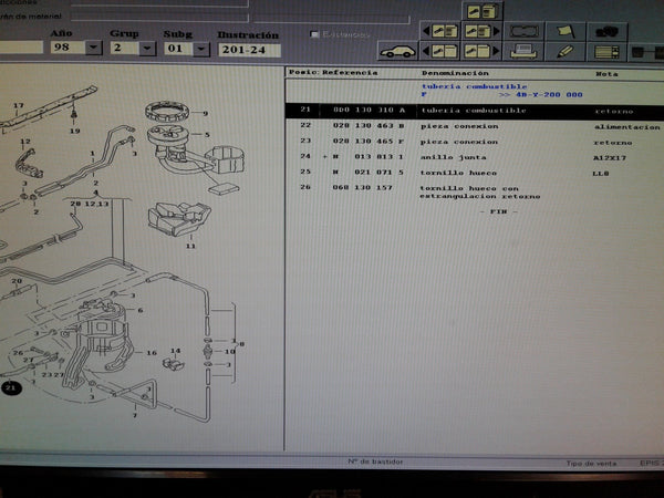 8D0130310A  Fuel line