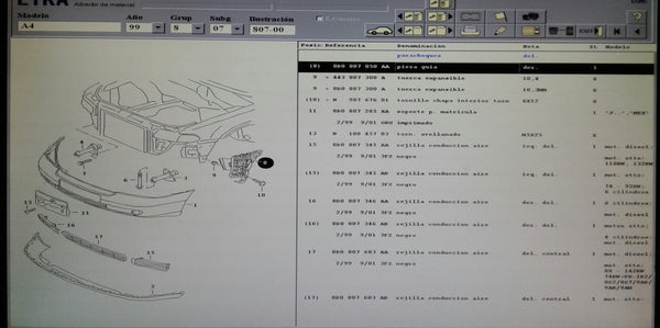 8D0807050AA Guide piece